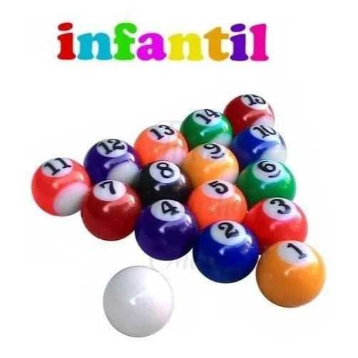 Jogo de Bilhar Infantil Sinuca 25mm/2,5cm Mesa Pequena kids snooker