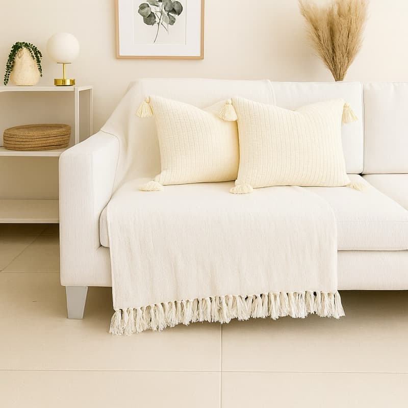 Capa/Manta Para Sofá em Algodão – Proteção, Decoração e Conforto