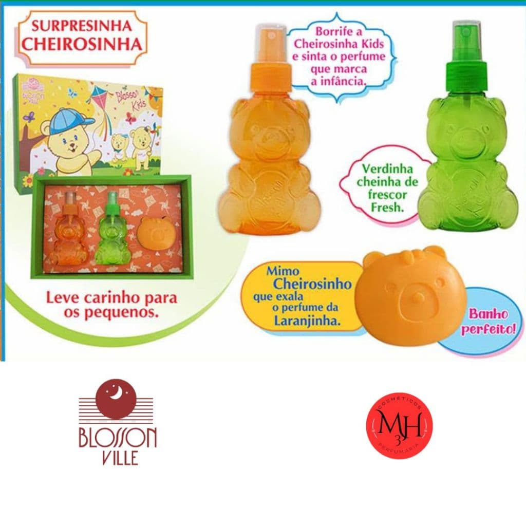 KIT Brincadeiras ao vento - Blosson Ville - (BLOSSON KIDS 120ML +  FRESH 120ML + Sabonete em Barra )