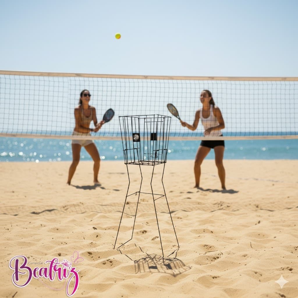 Cesto Bolas Beach Tennis Pegador 75 Bolas