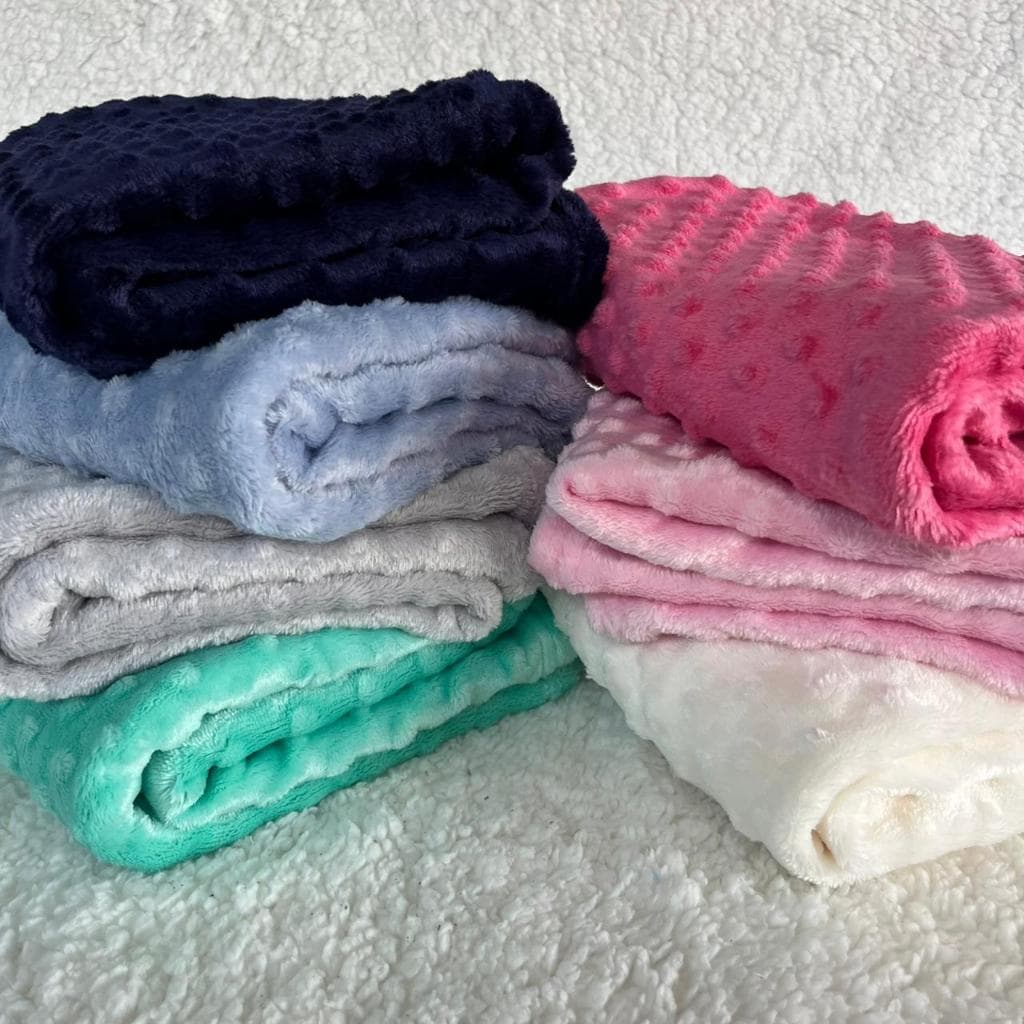 2 Mantas Pipoquinha Bolha Bebe Stilo Fashion Menina Menino Saída Maternidade Frio Recém Nascidoecém