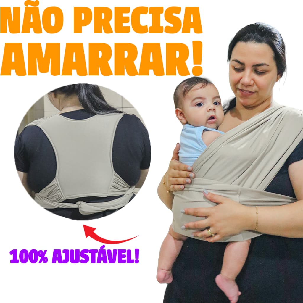 Sling de Vestir Pre Pronto Bebe Canguru Carrega Bebe Confortável