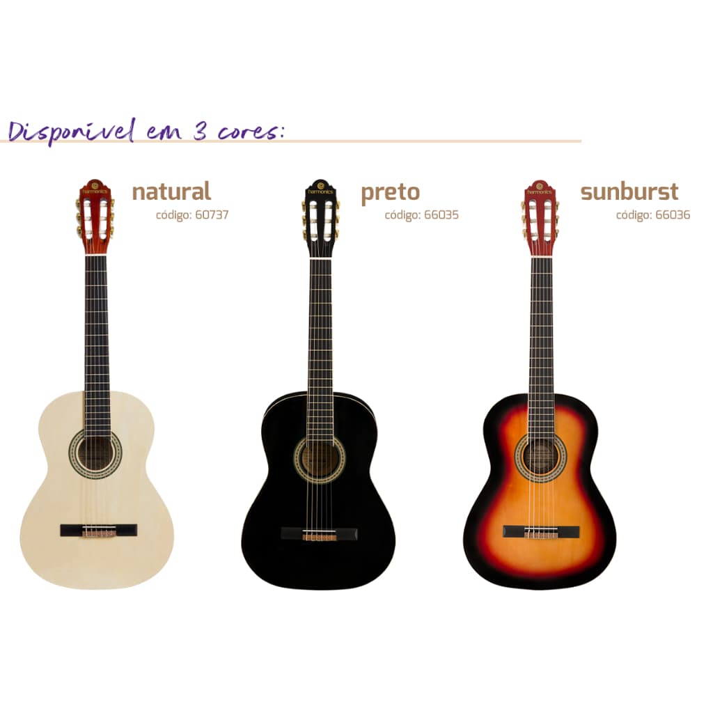 Violão Harmonics GNA-111 Acústico Nylon