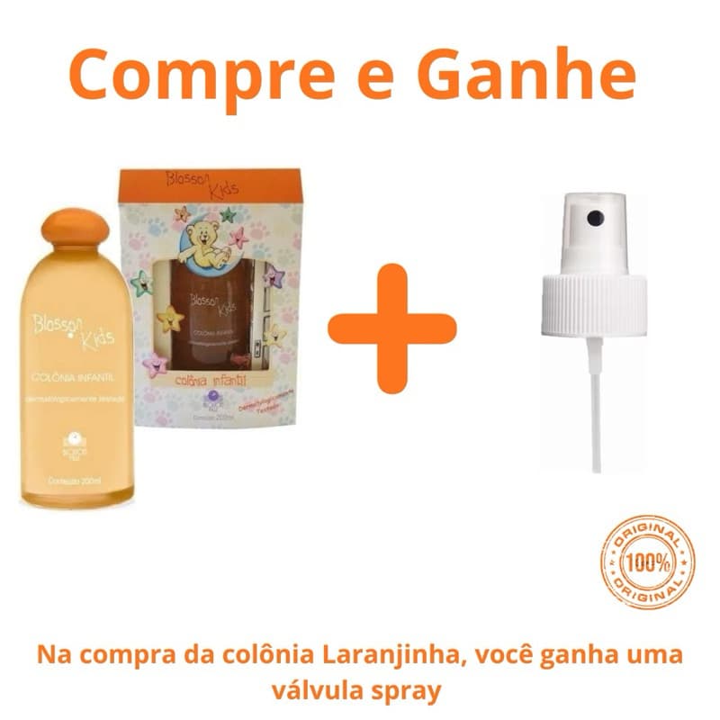 COLÔNIA LARANJINHA BLOSSON KIDS 200ML + VÁLVULA - PERFUME INFANTIL