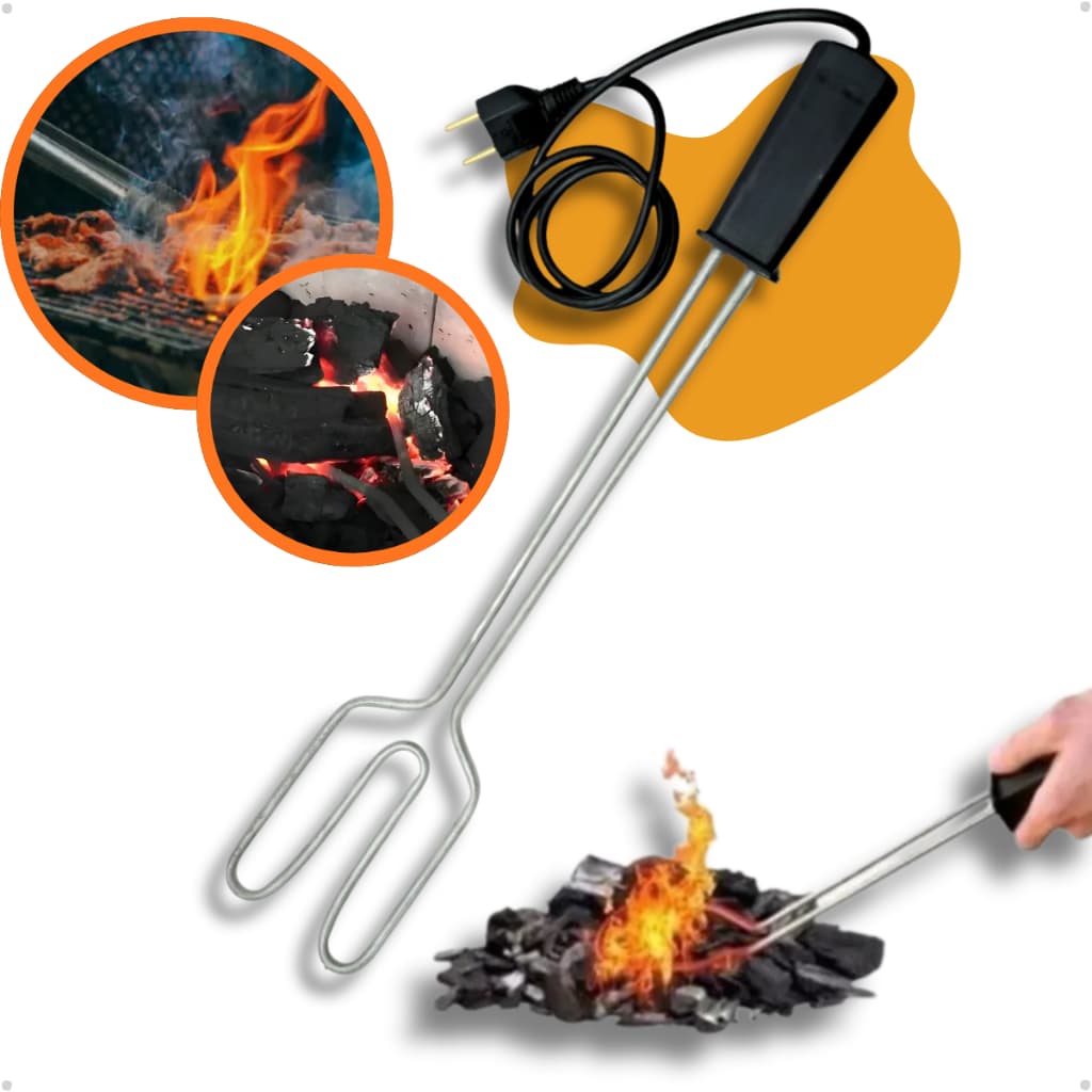 Acendedor de Churrasqueira e Lareira Fogueira Carvão 110V e 220v