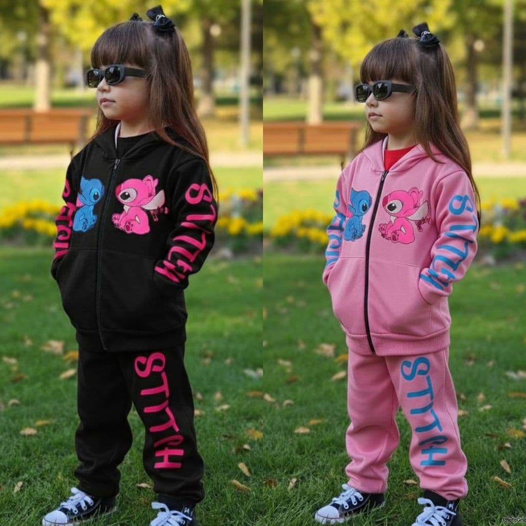 Conjunto Infantil Menina Inverno Estilosa Calça e Casaco Blogueirinha