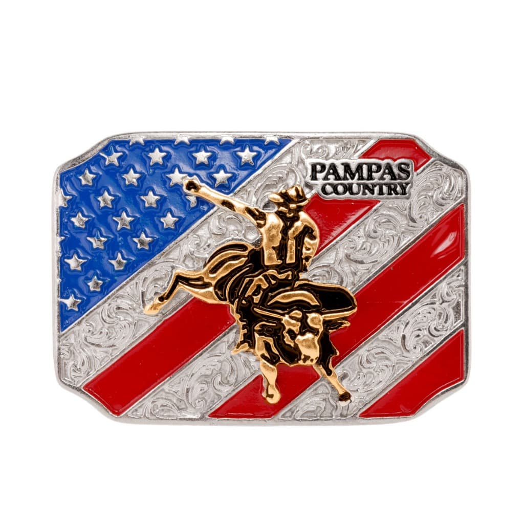 Fivela Country Infantil com Cowboy Estilo Rodeio Touro Dourado Masculino