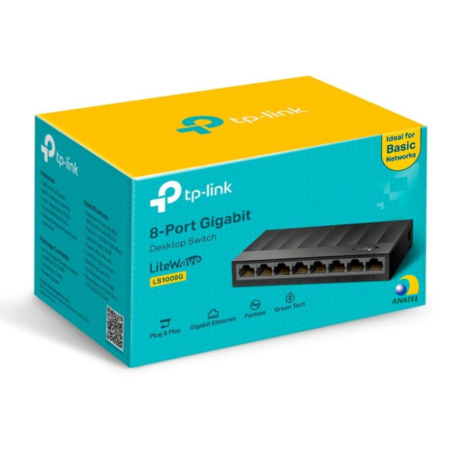Switch Gigabit de Mesa Tp-link 8 Portas LS1008G