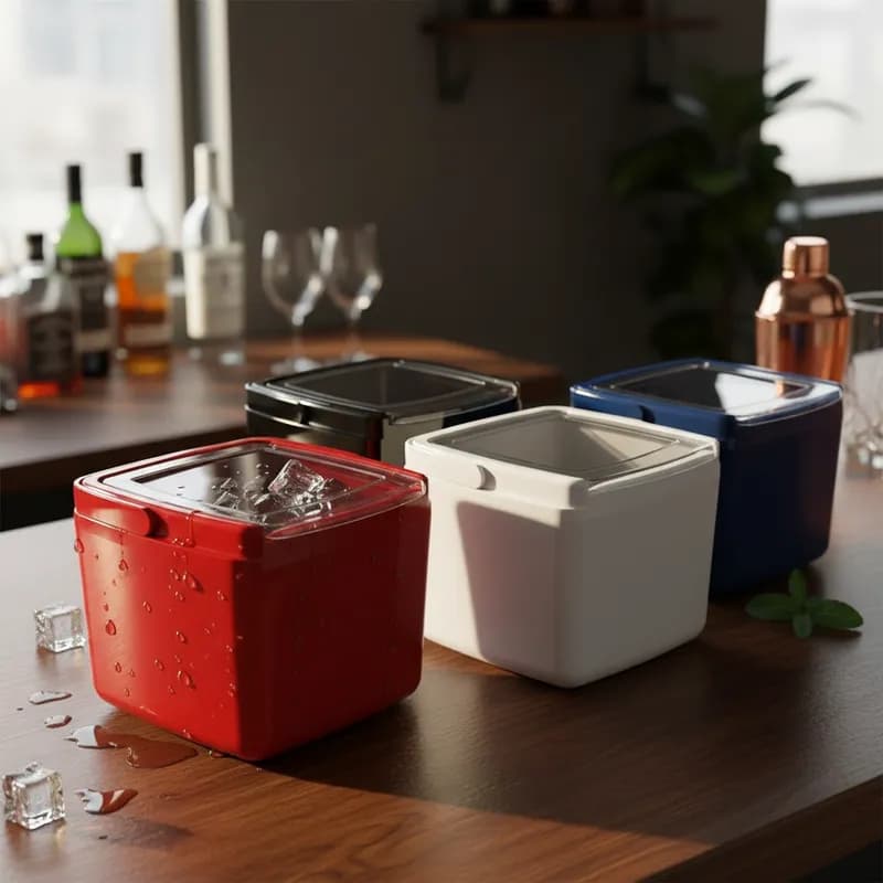 Porta gelo com tampa recipiente Alaska 1,0 Litro balde P/ latas , cozinha bares e restaurantes.