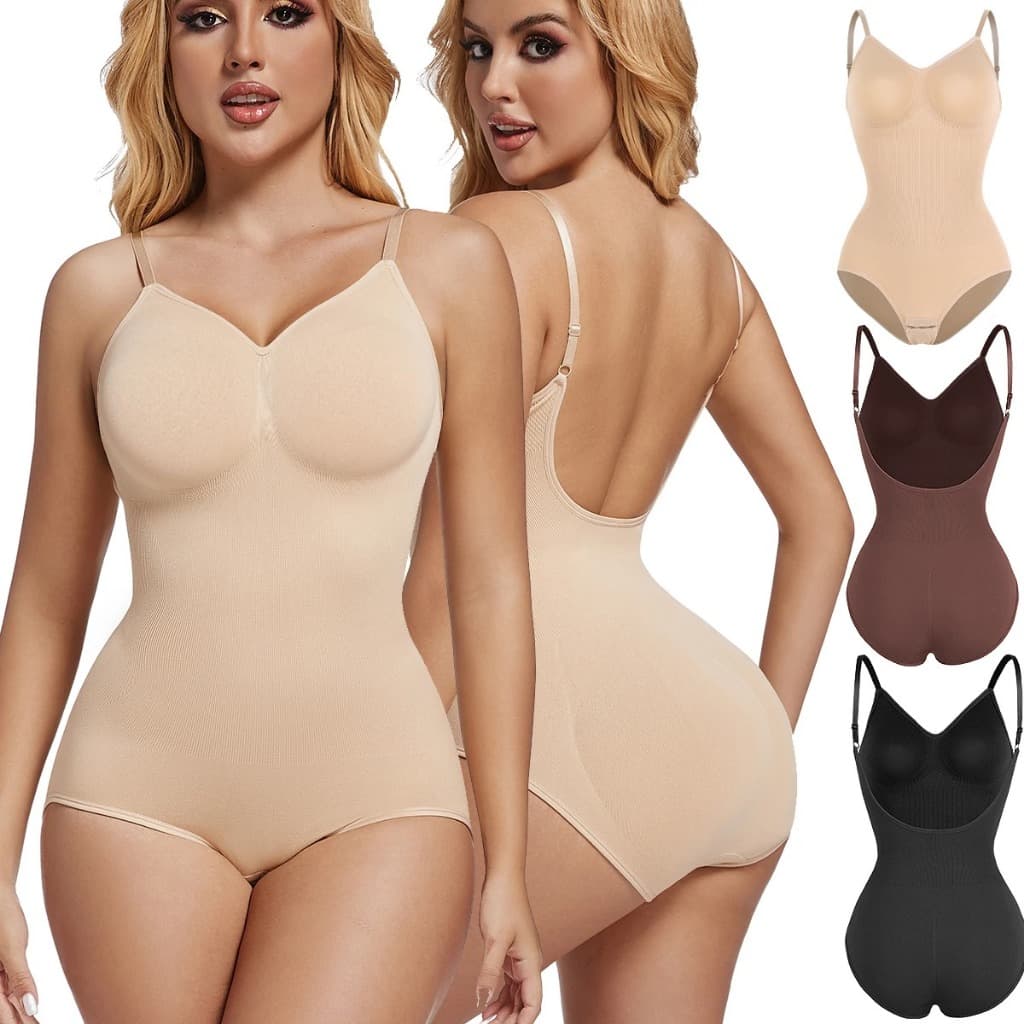 Body Modelador Feminino Compressão Alta Cintura Lingerie Redutora Sem Costura Confortável