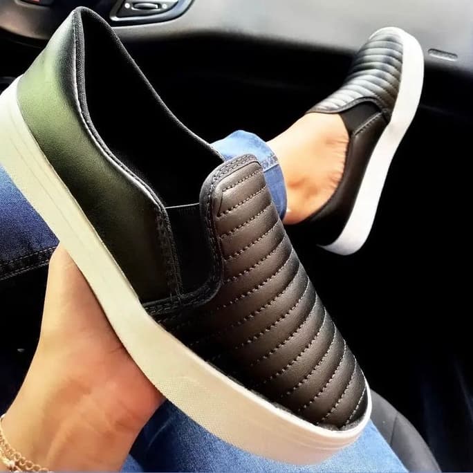 Tênis Slip On Feminino Confortável Vários Modelos Casual Sapatilha Calce Fácil Confortável Promoção