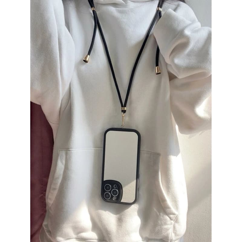 Cordão De Pescoço Ajustável para Celular com Suporte Transparente