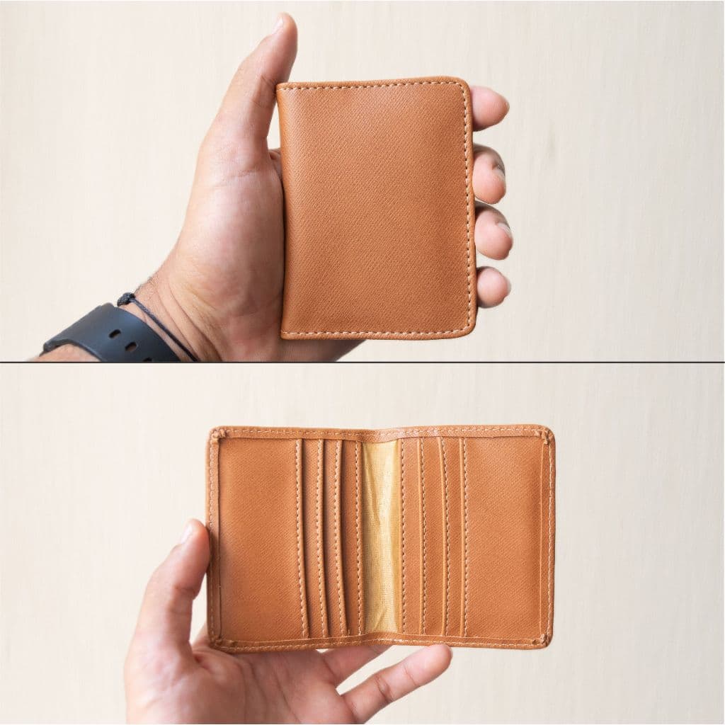 Porta Cartão Carteira Masculina e Feminina de Couro Pequena Slim