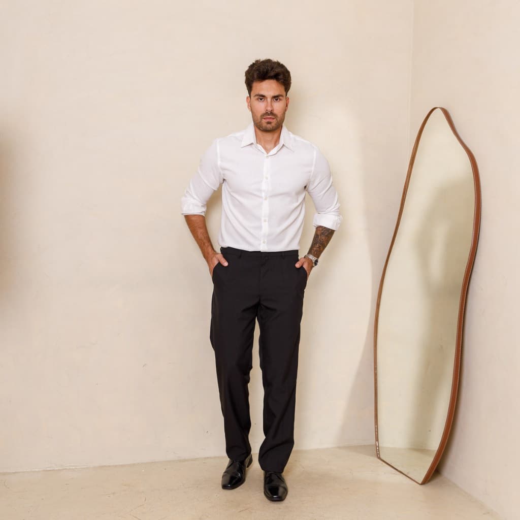 Calça Social Premium Masculina Slim Oxford Otimo Caimento Pronta Entrega Envio Imediato Terno