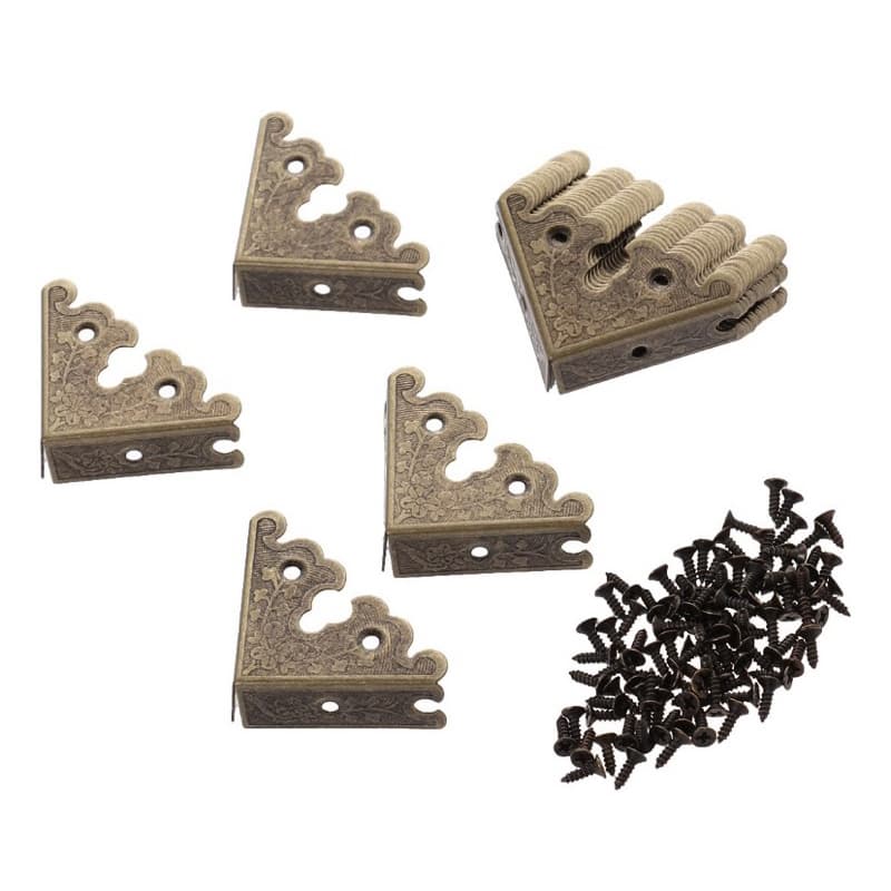 Protetor de Canto para Móveis kit com 4 Bronze Antigo