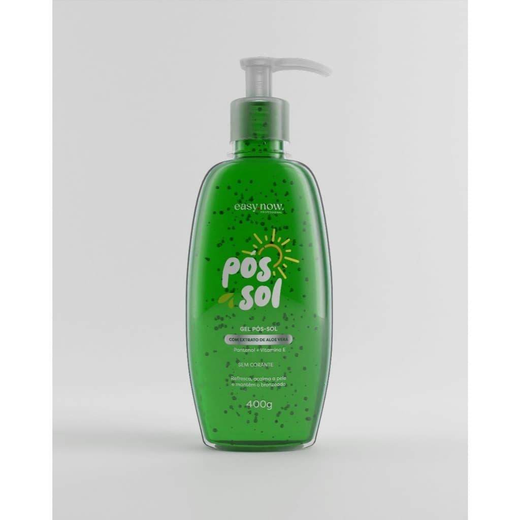 Gel Pós Sol 400ml Com Extrato de Aloe Vera Easy Now Acalma a Pele Pantenol + Vitamina E