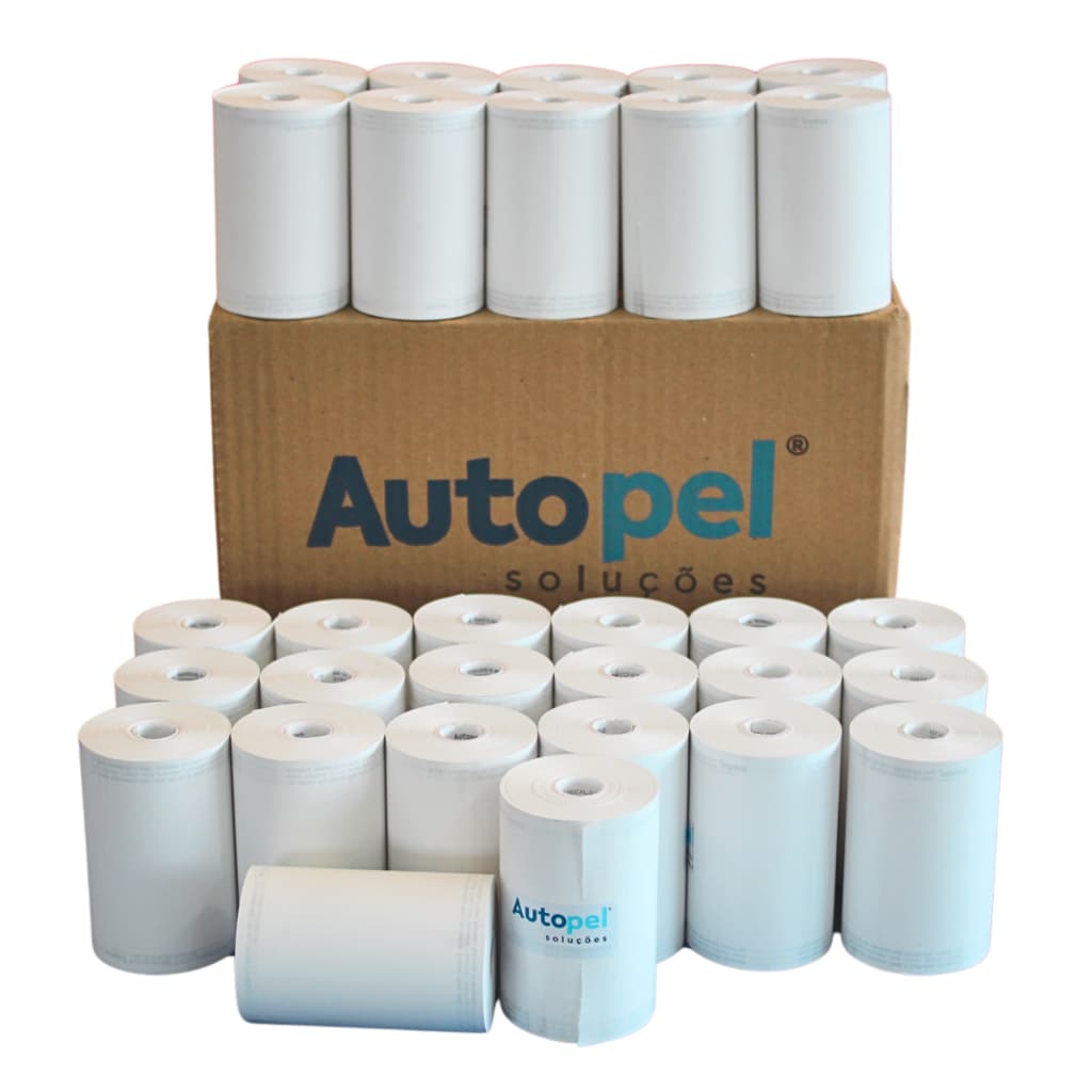 Bobinas Térmicas 80x40 Para Pdv Cupom Fiscal E Senhas Cor Branco 44 G