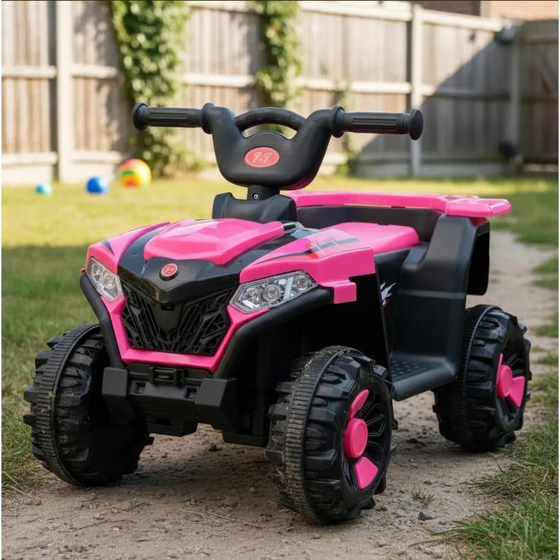 Mini Quadriciclo Elétrico Infantil 6V Marcha Frente Ré Luz Som Presente Menino Menina ATV