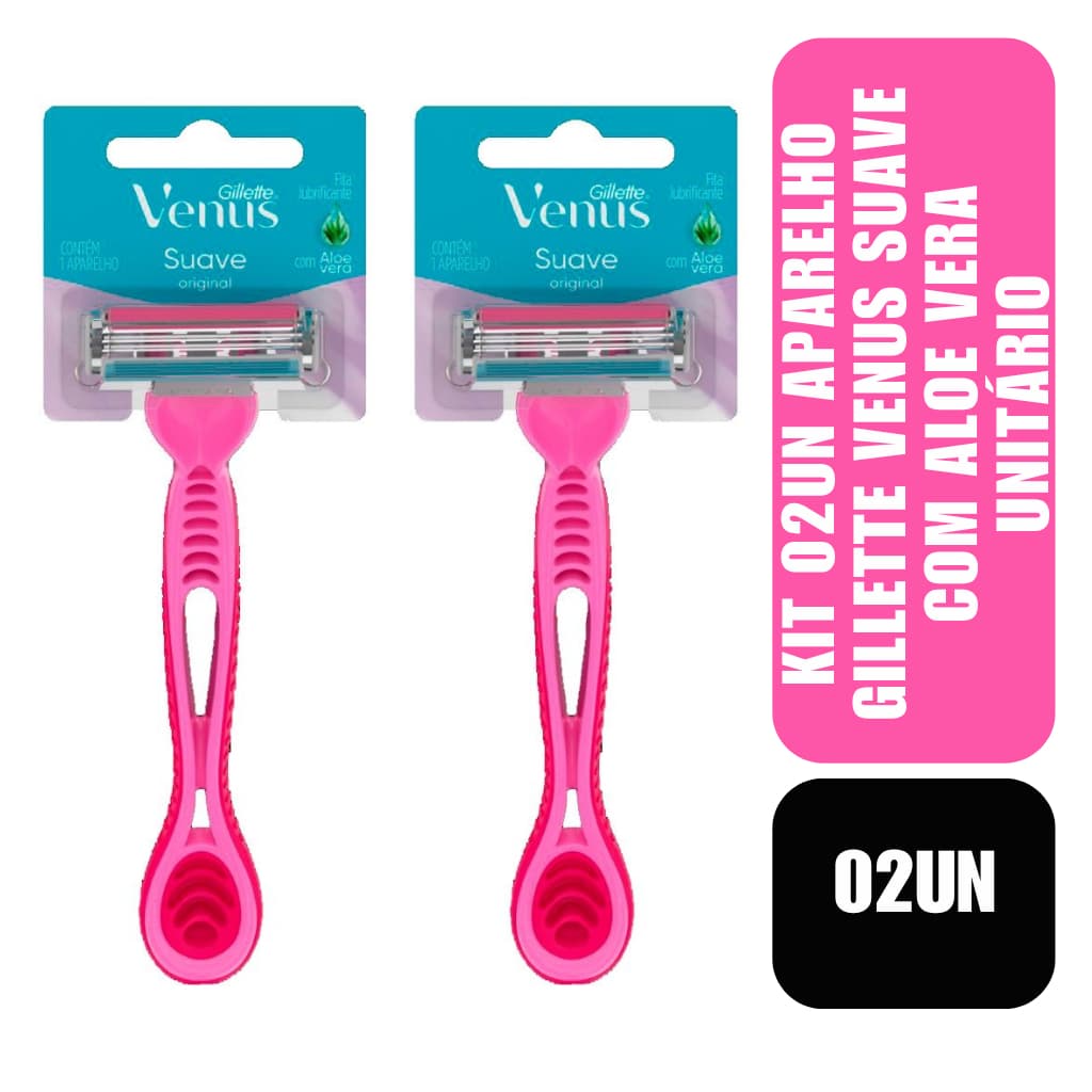 Kit 02un Aparelho Gillette Venus Suave Unitário