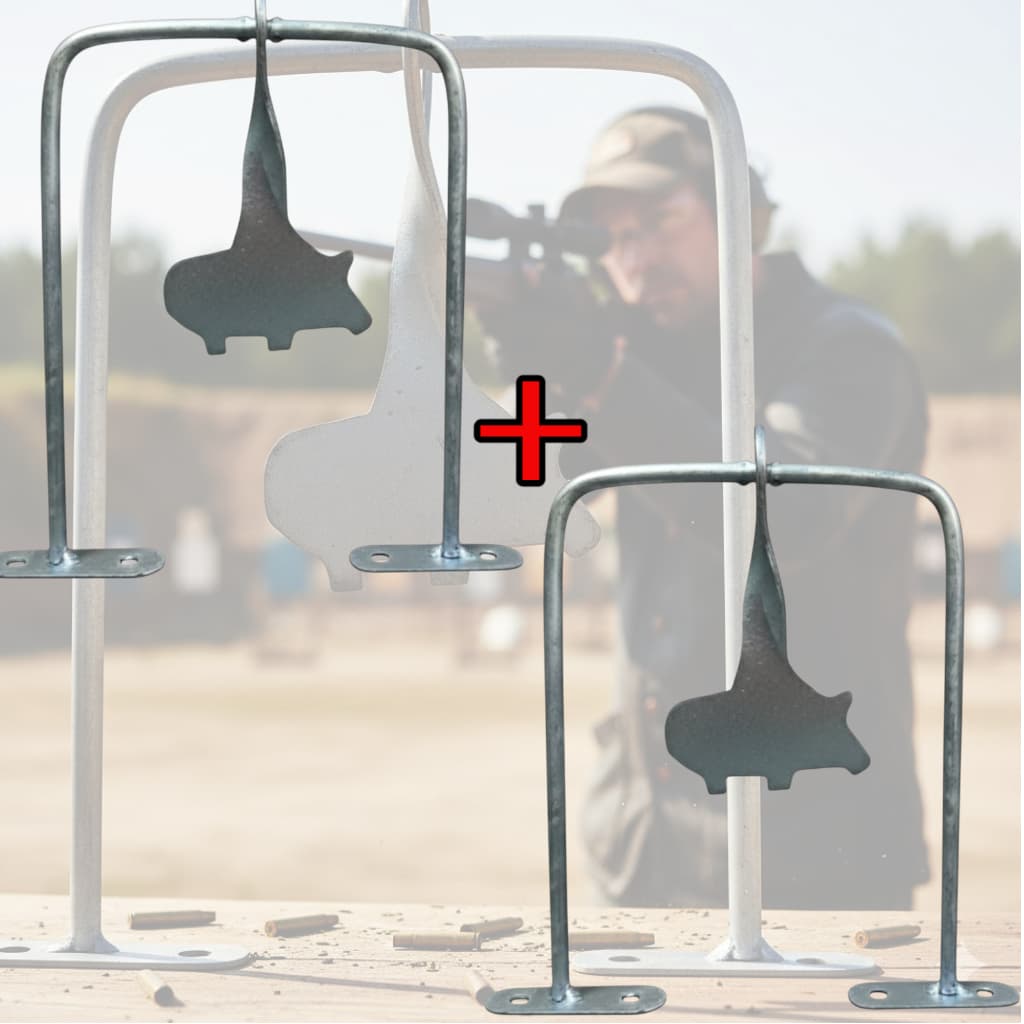 Kit 2 Alvo Giratorio Em Metal Javali Tiro Esportivo - Carabinas de Pressão Airgun Airsoft