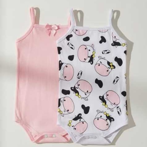 Kit 2 Body bebê menina 2 peças alcinha bory bebe menina 100% Algodão