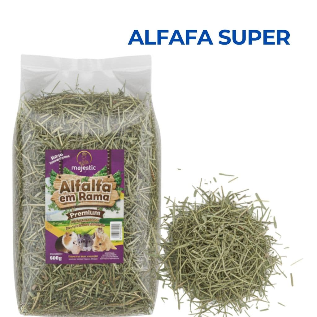 Alfafa Premium Natural em Rama para Coelhos e Roedores  Nutrição Fibra e Bem estar