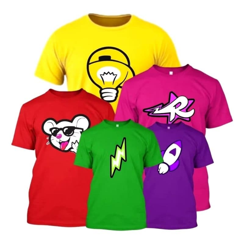 Camiseta dos Rosas Emilly Vick Evolução dos Elementos Blusa Camisa Leozinho Camiseta Void Raio Camisa Robson Rato Katlen