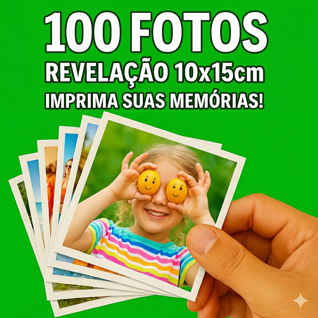 100 fotos personalizadas 10x15 - alta resolução
