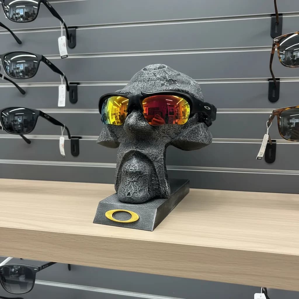 Suporte de Óculos Bob Head Artesanal – Expositor Criativo em PLA