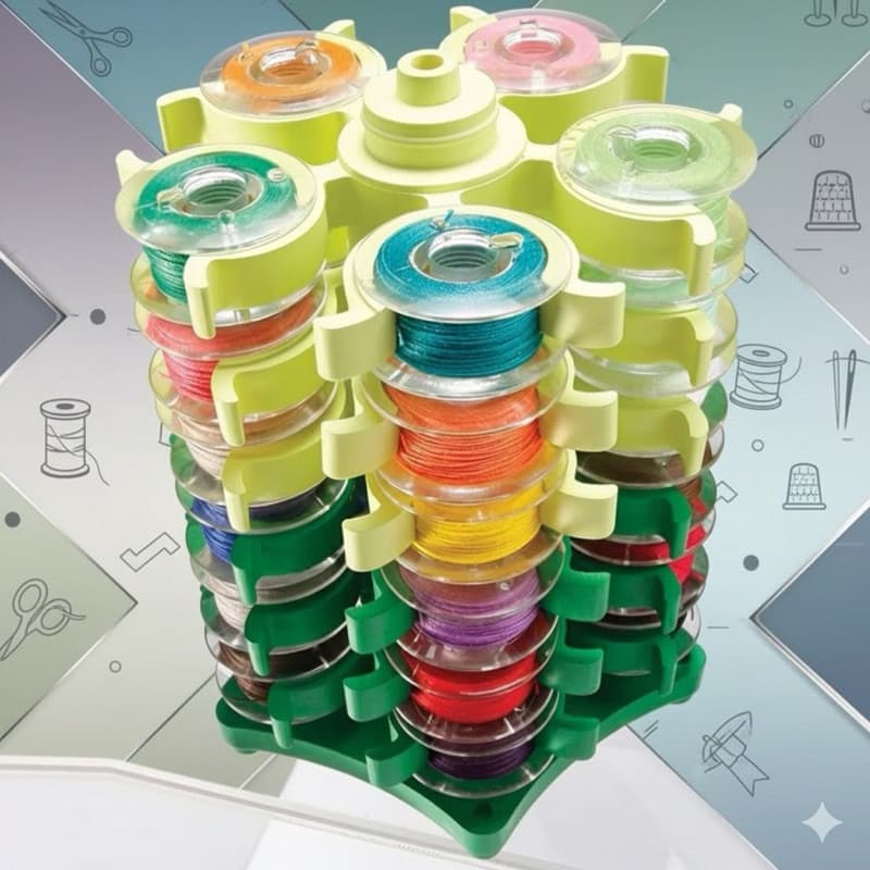 TORRE PORTA BOBINA DE COSTURA CLIPES ARMAZENAMENTO SUPORTE PARA 30 BOBINAS