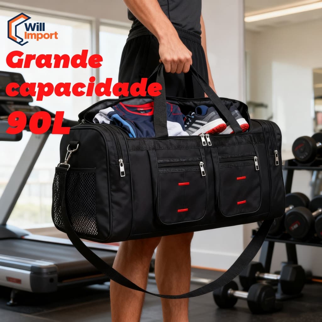Bolsa Mala De Viagem Nylon Super Grande Large 90l - Genérica Adultos