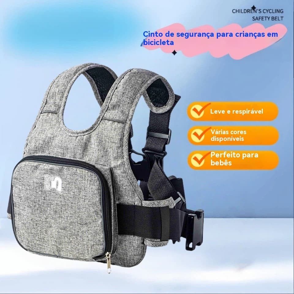 Cinto De Segurança Infantil Para Motos Com Sistema Antissonolência E Proteção Contra Quedas