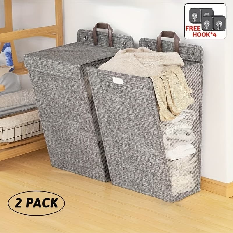 Cestos De Roupa Suja Dobrável Com Tampa/Brinquedos De Parede Para Uso Doméstico- 48*36*12CM