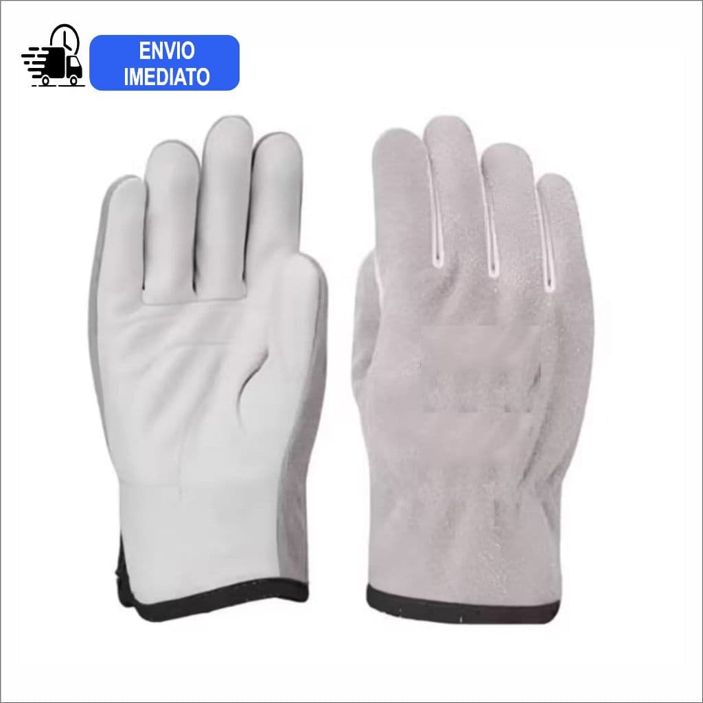 Luva de Segurança Mista Vaqueta Couro  – Indústria e Construção | Tamanho Único