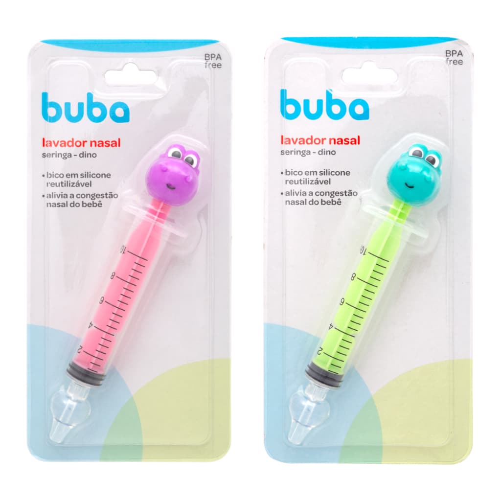 Seringa Lavador Nasal Buba Dino Bebe Infantil