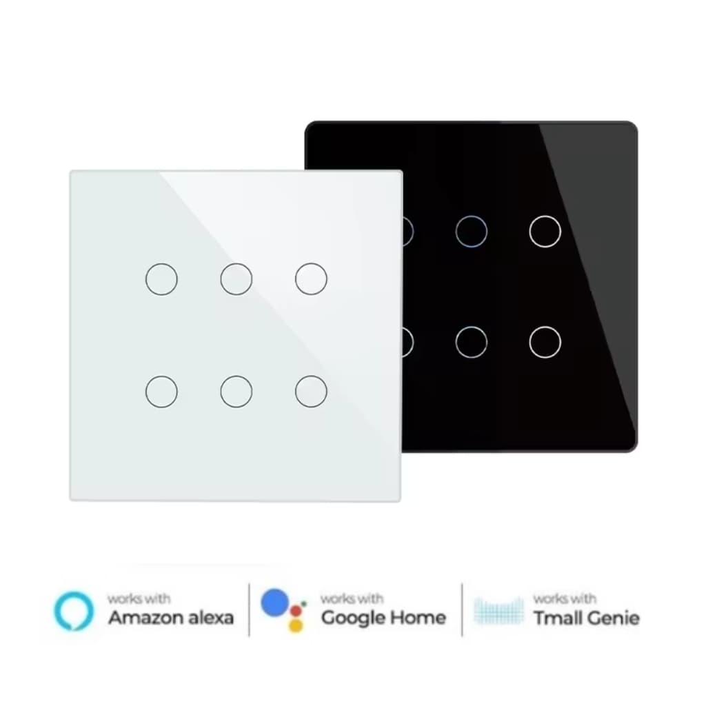 Interruptor 4 e 6 Botões 4x4 Touch Wifi Inteligente Alexa SmartLife Tuya 2025