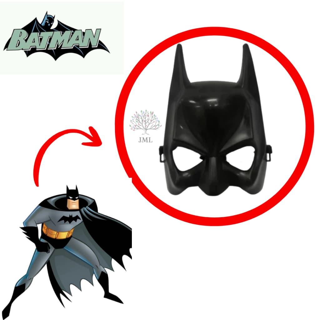 Máscara Bat Morcego Herói – Fantasia, Cosplay, Festas – Adulto/Infantil
