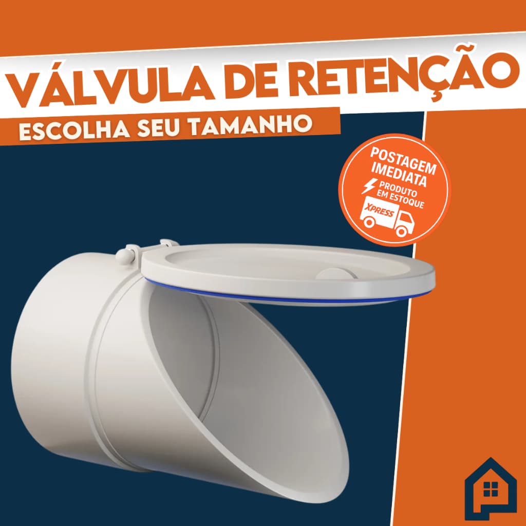 Válvula de Retenção Esgoto Branca 100mm 75mm 50mm 40mm
