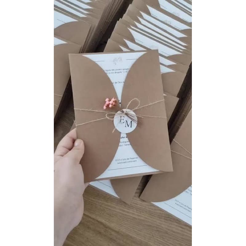50 Envelopes Kraft ou Branco Para Convite 14x20