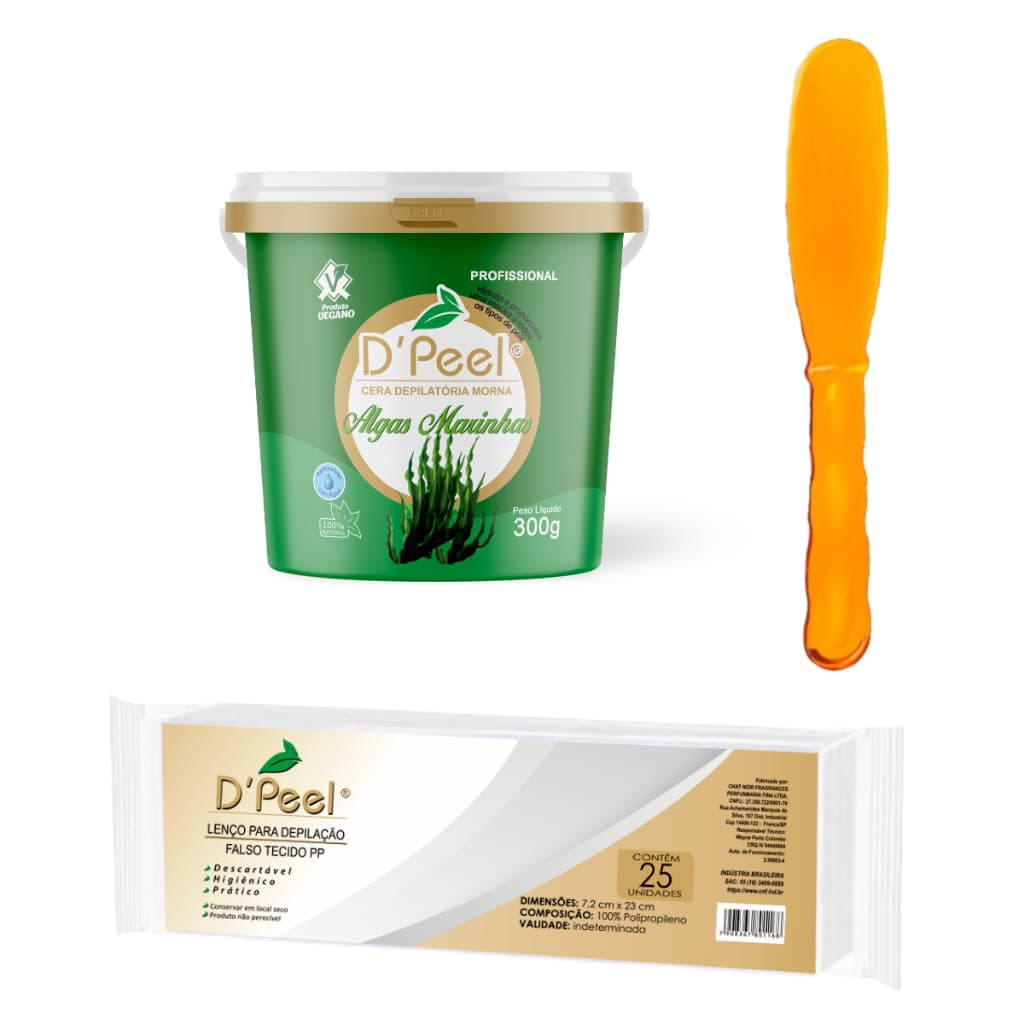 Cera Depiladora Morna Hidrossolúvel D'Peel 300g Enxágue Fácil Menos Dor ENVIO IMEDIATO