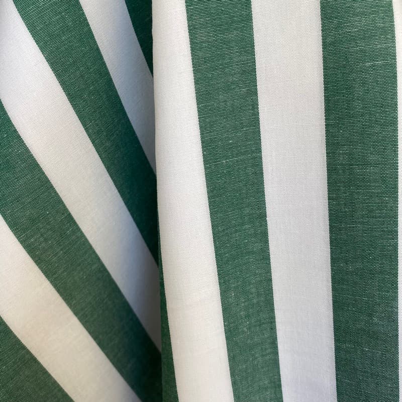 Tecido Tricoline Listrado Largo VERDE 330 Fio Tinto 100% Algodão