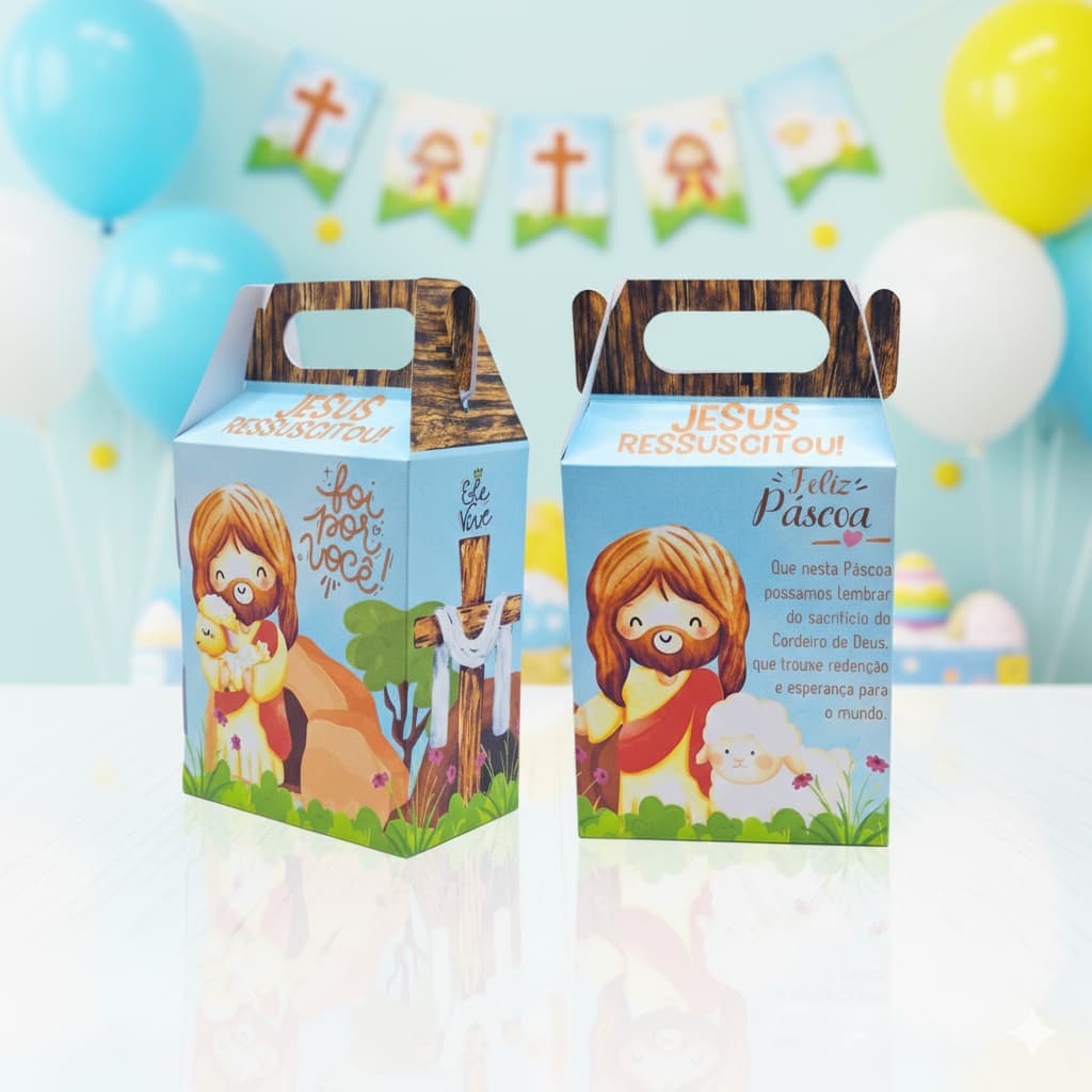 Até 30un Caixinhas Maleta Surpresa Maletinha / lembrancinha - Páscoa Jesus