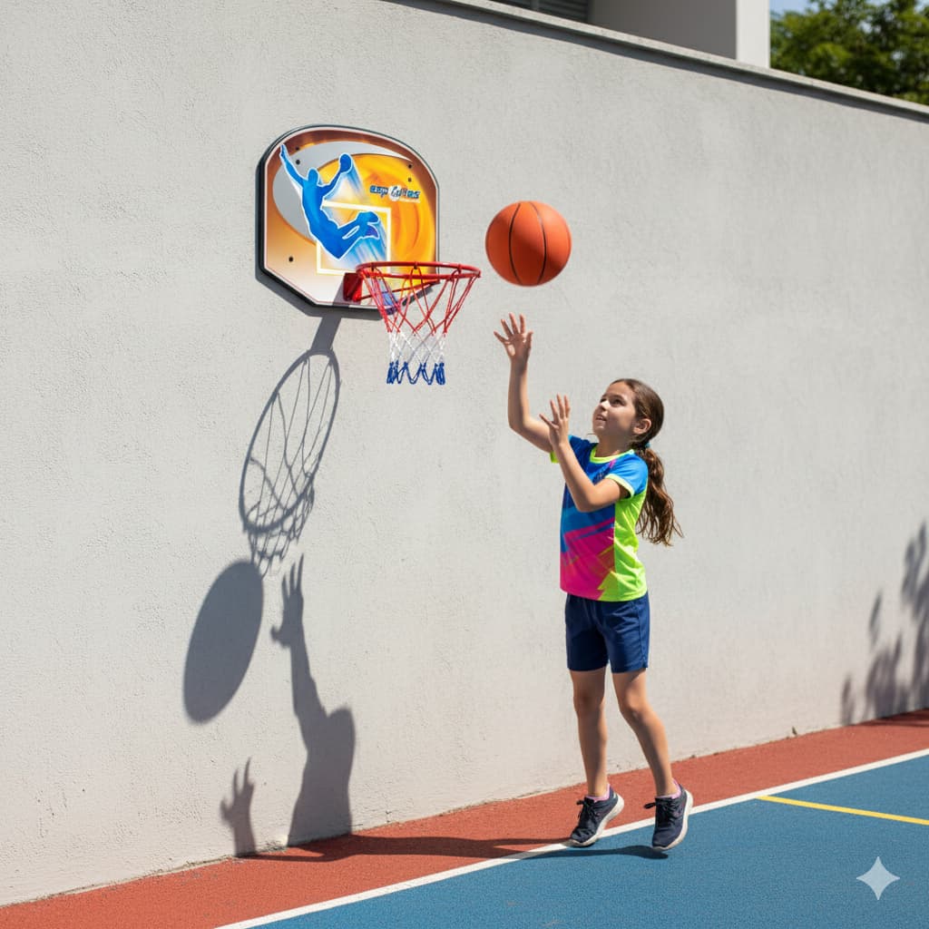 Tabela de Basquete Infantil Completa com Rede | Esporte e Diversão – Bola e Bomba Opcionais