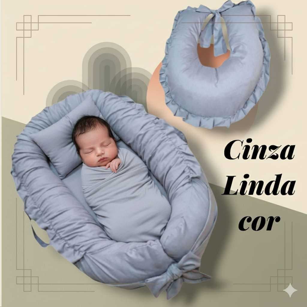 Ninho Redutor Berço + Amamentar Com Babados Na Laterais e Alças Para Maior Conforto