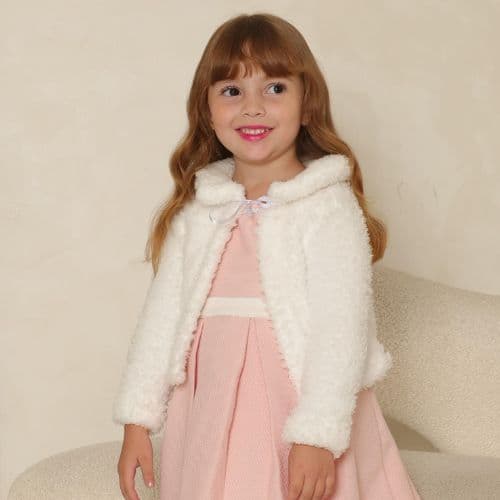 Bolero Infantil Teddy Casaquinho Menina Aberto Frio