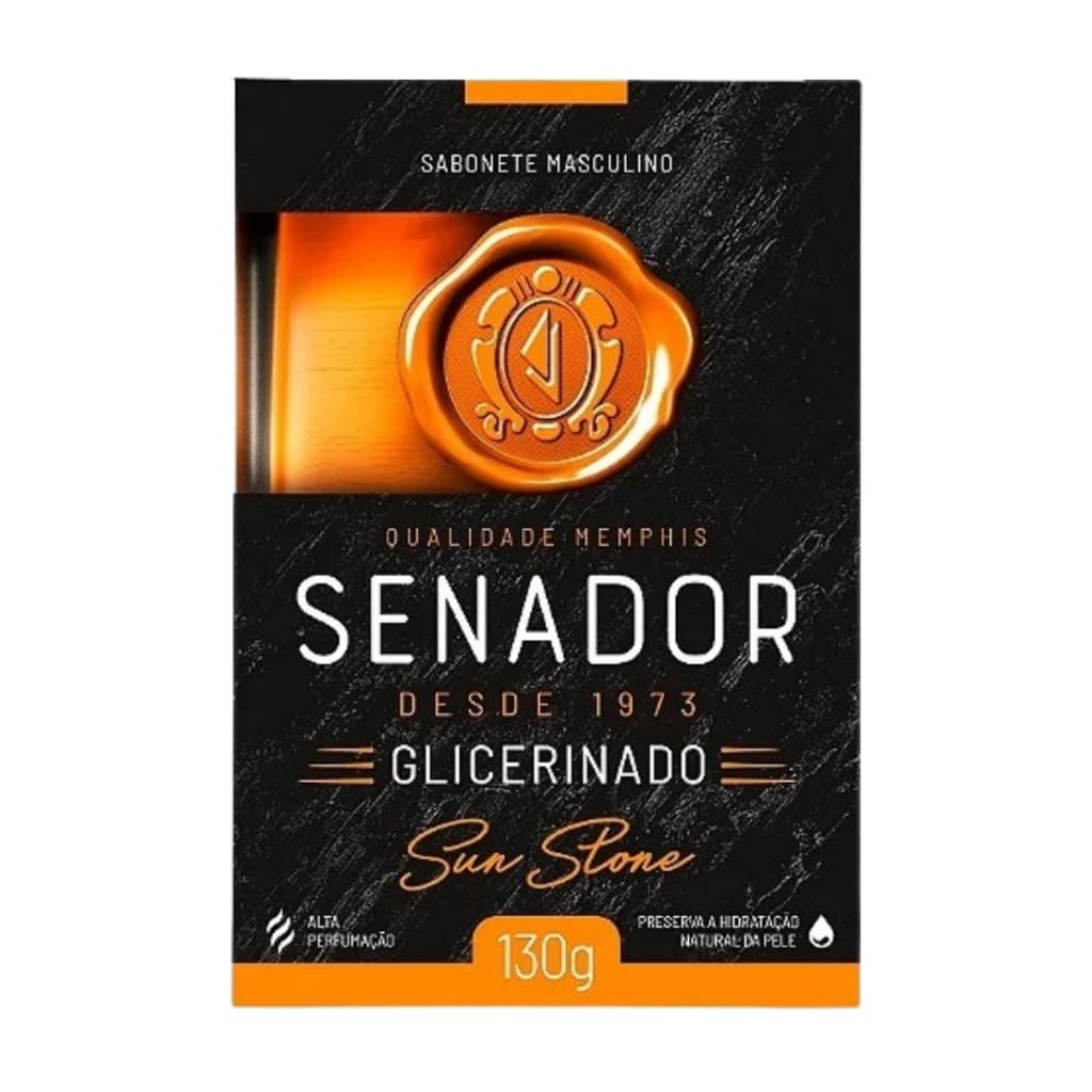 Sabonete Masculino Glicerinado Sun Stone 130g Senador