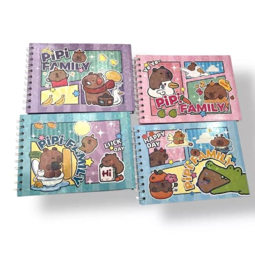 kit com dois Livros de Colorir Capivaras de Capa Dura Com 48 Folhas Para Pintar