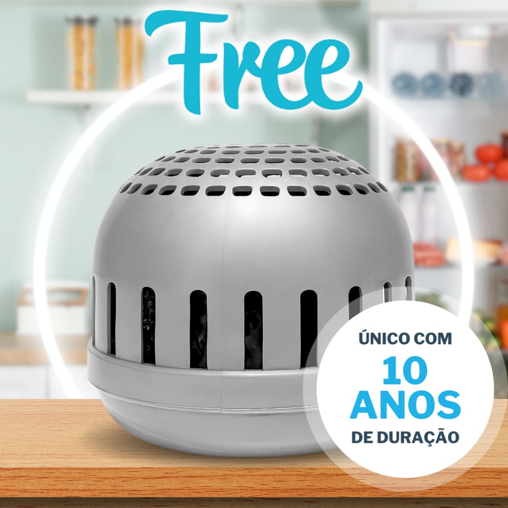 Tira odor de geladeira/sapateira/guarda roupa - Dura 10 anos