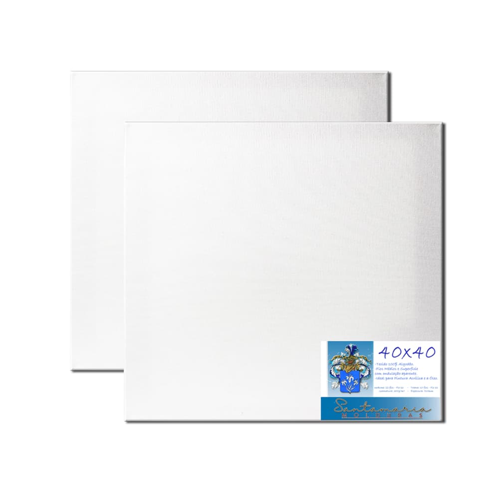 Kit 2 Telas 40x40 Para Pintura Pronta Para Uso 100% Algodão