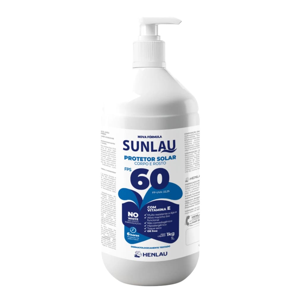 Protetor Bloqueador Solar FPS 60 Sunlau 1kg